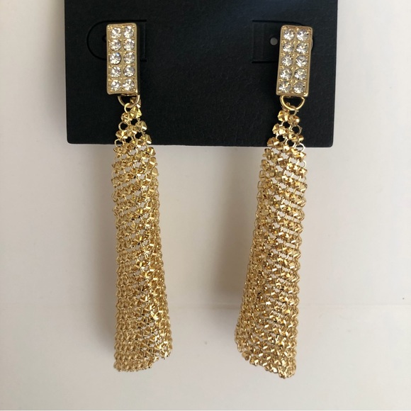 Steve Madden Rhinestone Drop Earrings - Picture 9 of 16